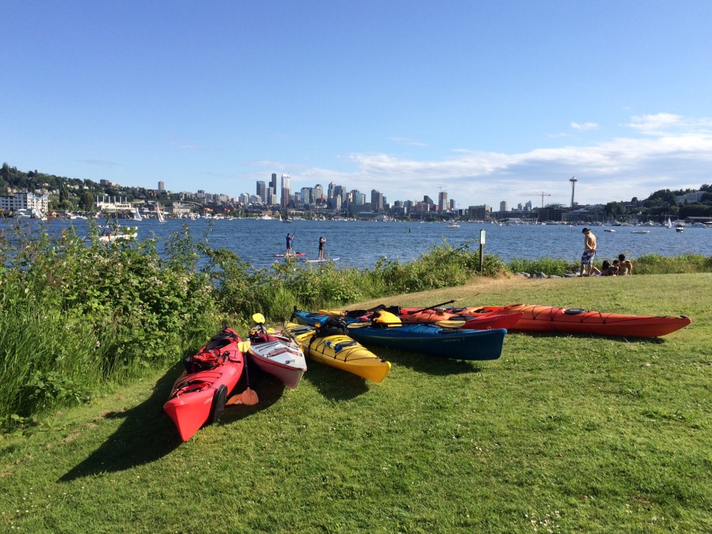 Kayaking Lake Union, WA